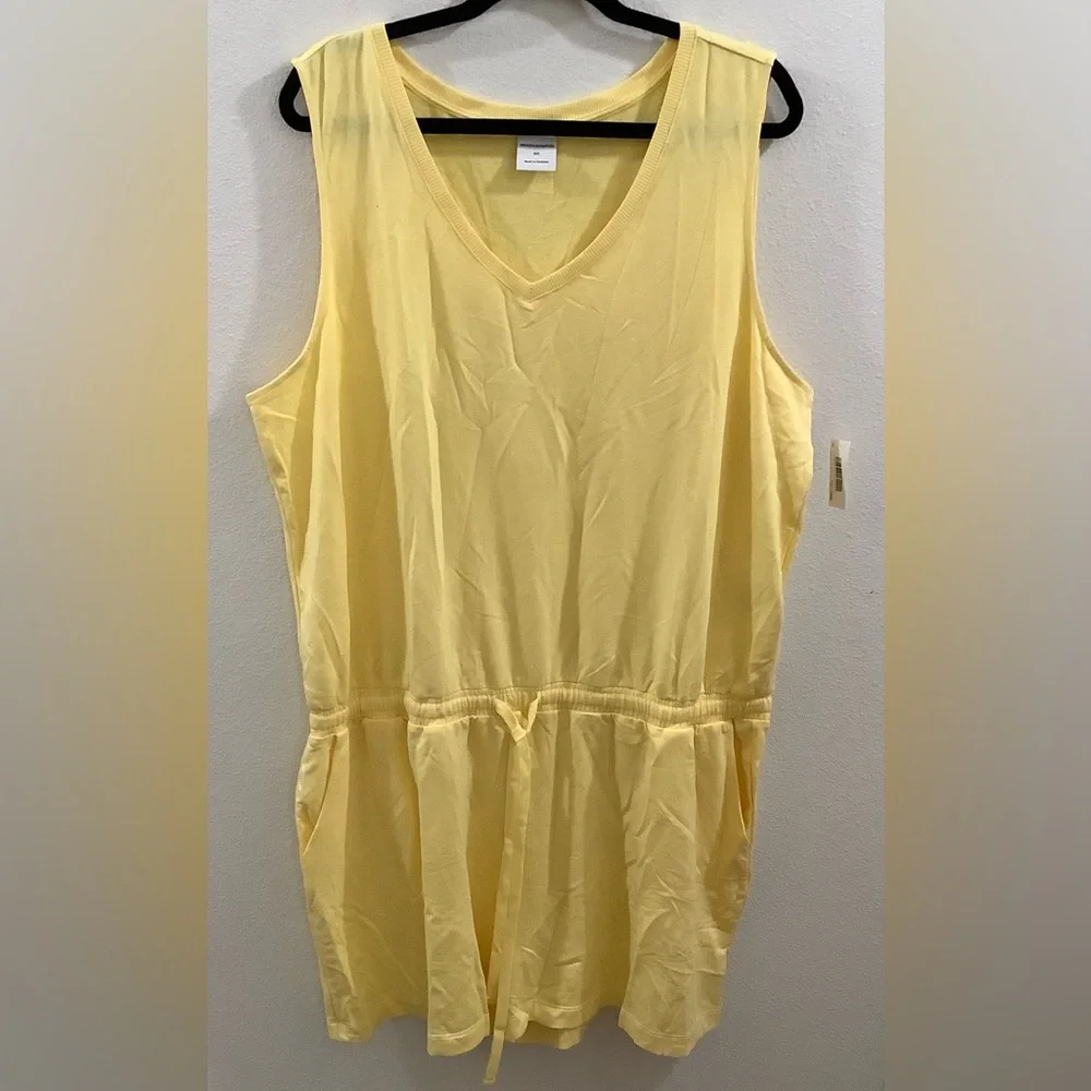 Amazon Essentials Women's Light Yellow Romper - Picture 3 of 6